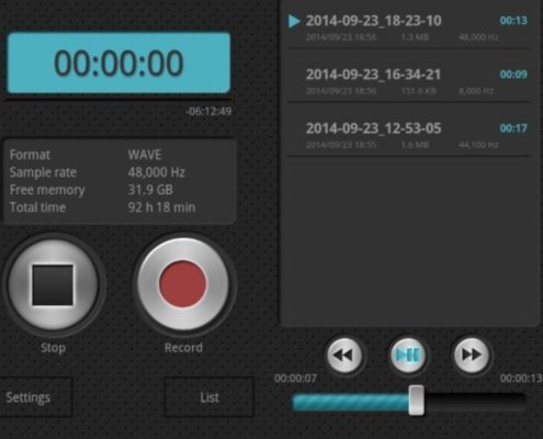 ویژگی های ضبط کننده صدا